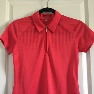 Nike golf womens tee Red Short Sleeve Drifit Size XS Tennis Pickleball Polo